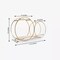 2 Tier Gold Natural Round Metal with Wood Geometric Floating Shelf Decorations